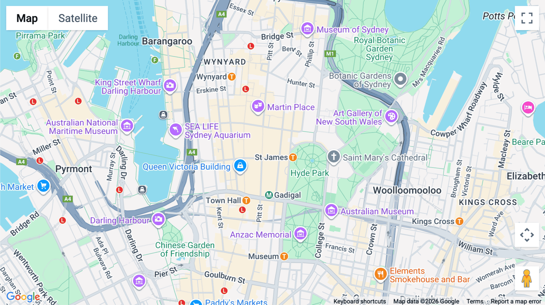 Click for interative map of Level 5, 100 Market Street, Sydney