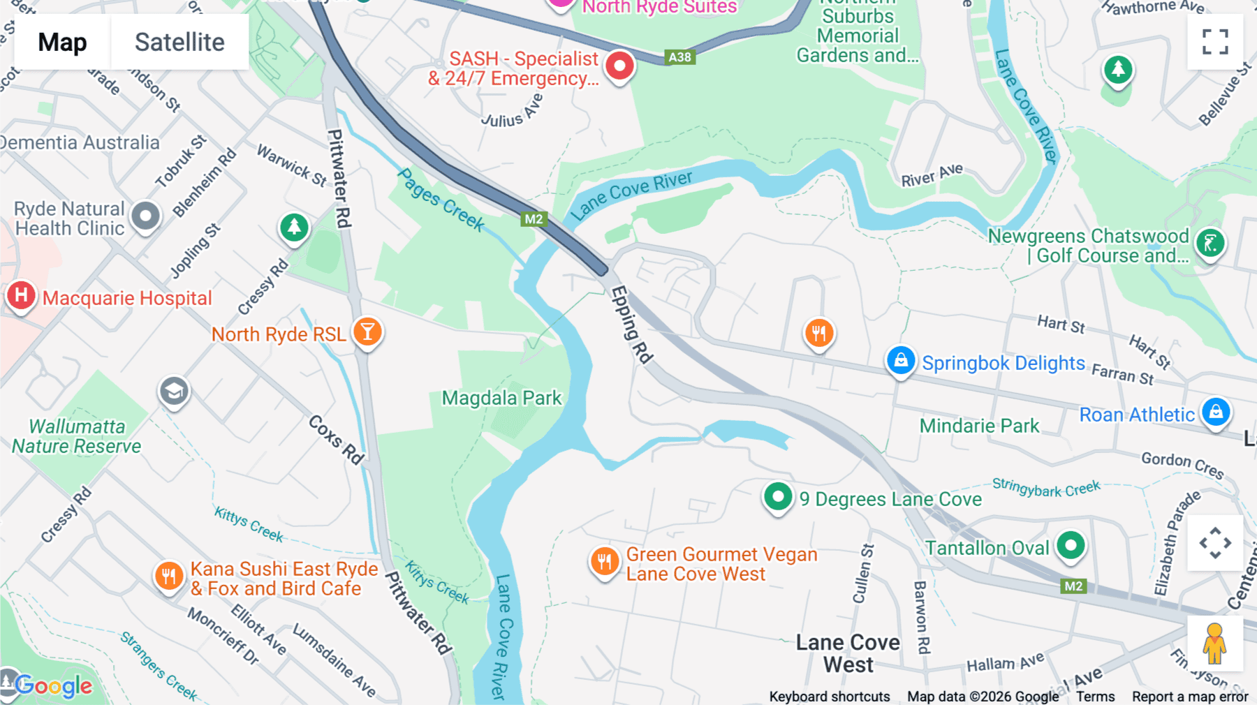 Click for interative map of 166 Epping Road, Sydney
