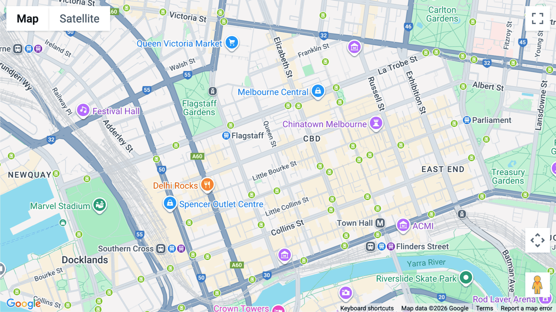 Click for interative map of 235, Queen Street, Melbourne