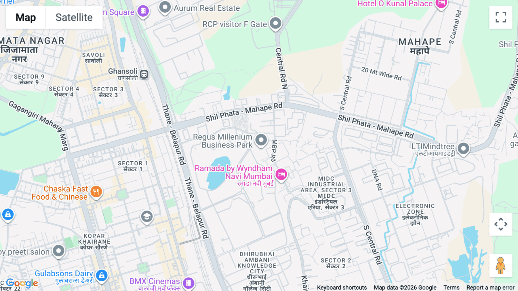 Click for interative map of 501, OfficeBing, RUPA SOLITAIRE, MILLENNIUM BUSINESS PARK, Millenium Business Park, Plot Sector 2, Mahape, Navi Mumbai