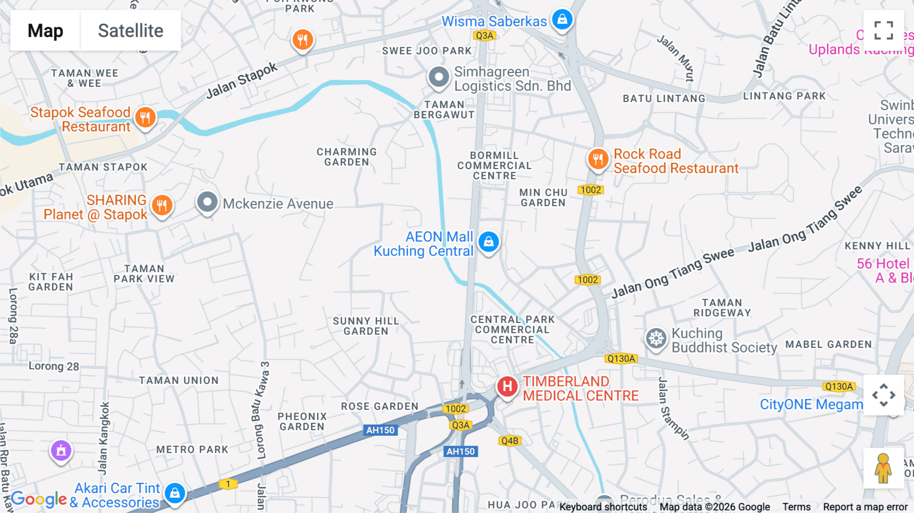 Click for interative map of Jalan Tun Datuk Patinggi Hj. Ahmad Zaidi Adruce, Level 2, Chen Ling Tower, The Podium, Kuching