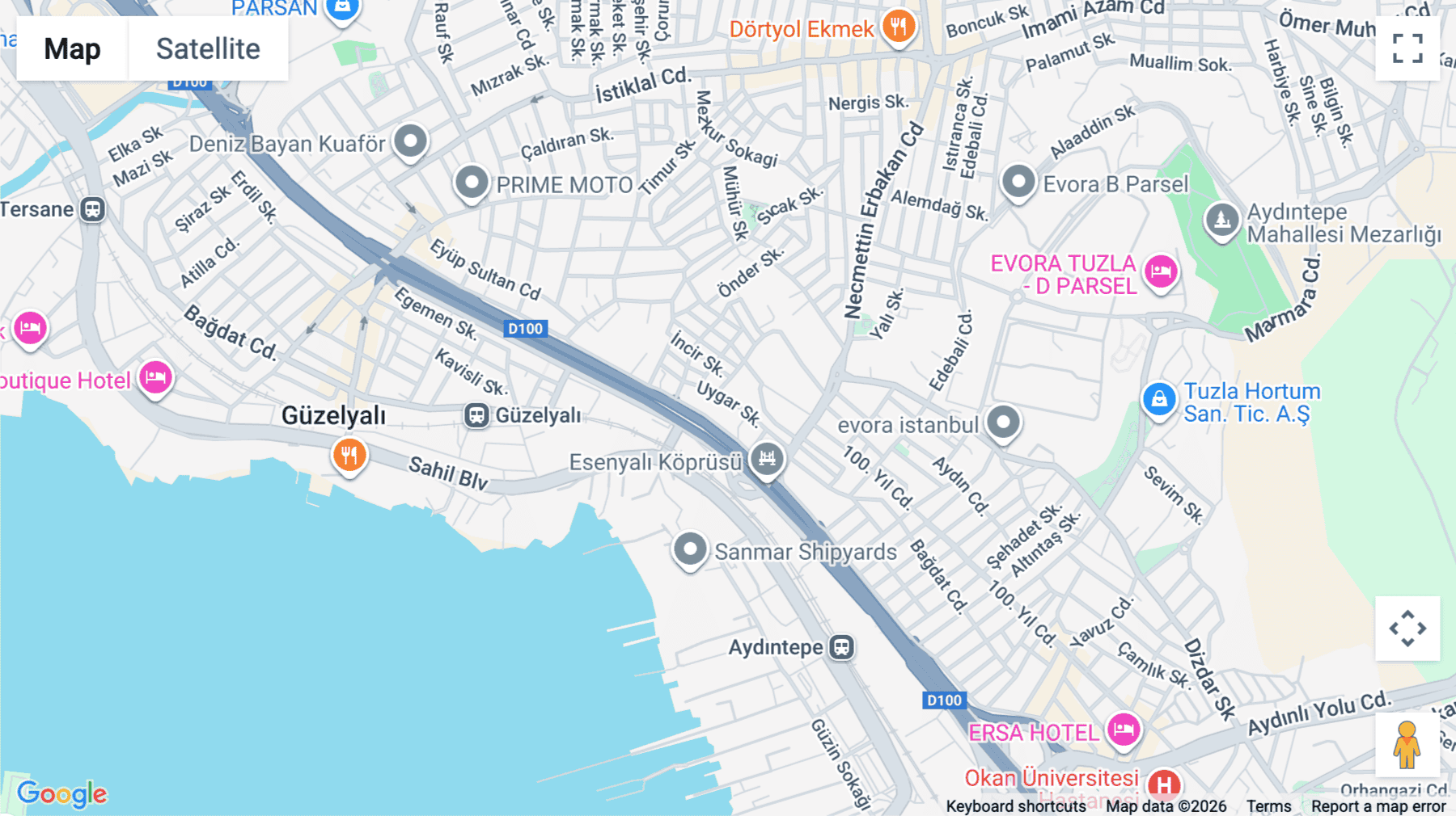 Click for interative map of Esenyalı Mah. Uygar Sokak. Varyap Plaza. No: 61 Ofis No: 247, Istanbul