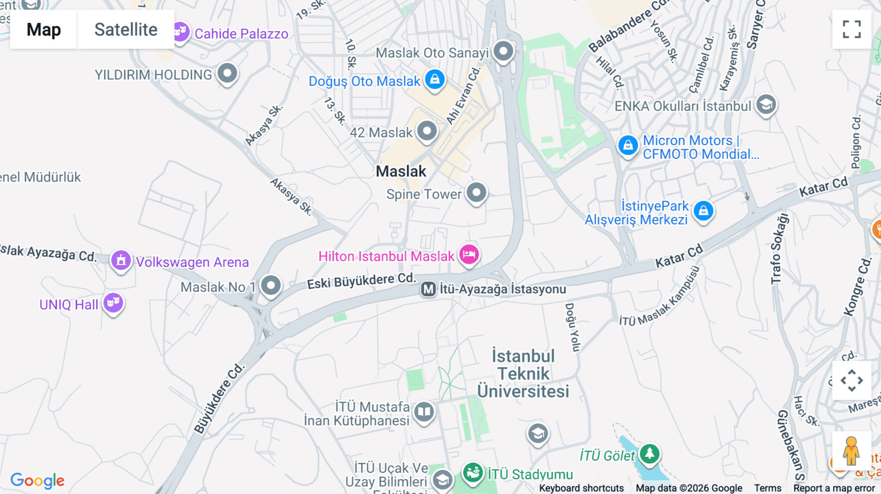 Click for interative map of 3, Maslak Meydan Sokak, kat: 14, Istanbul