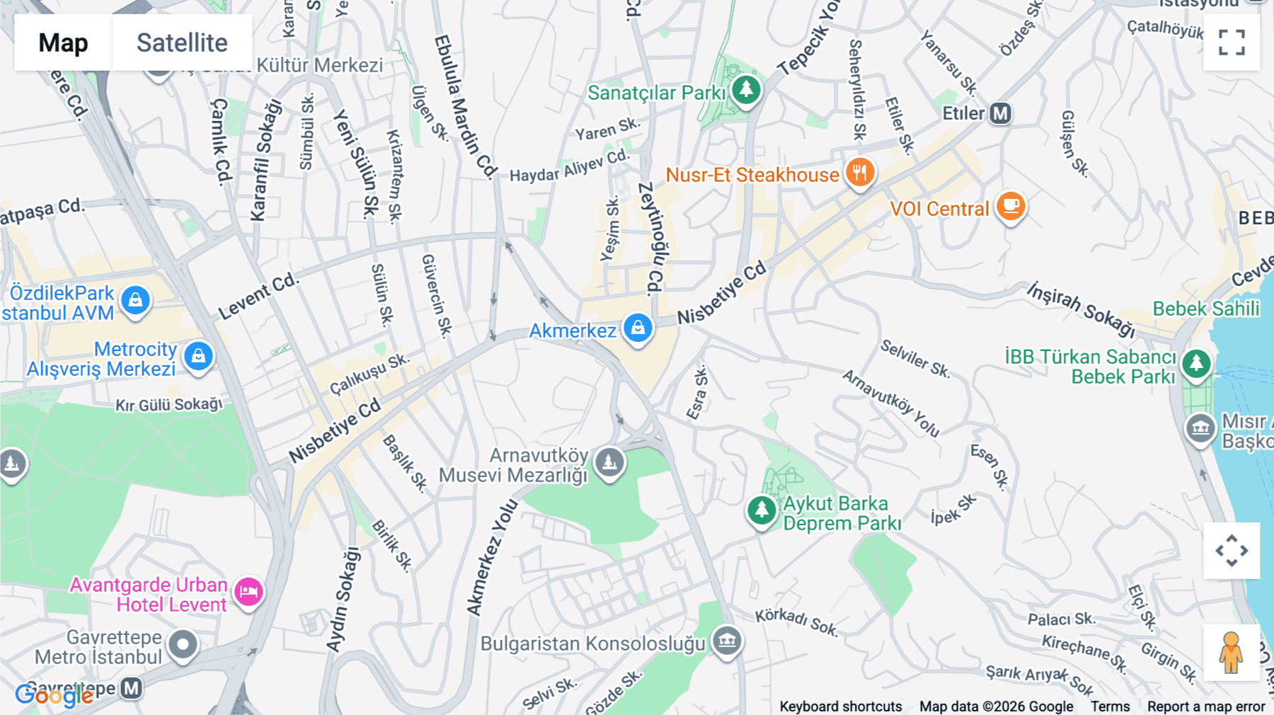 Click for interative map of 56, Nisbetiye Caddesi, Kültür, Nisbetiye Cd No: 54 D: 83, 34337 Beşiktaş/İstanbul, Istanbul