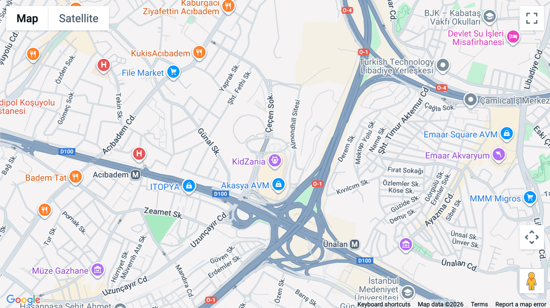 Click for interative map of 25, Çeçen Sokağı, Acıbadem, Çeçen Sok. No: 25/A, 34660 Üsküdar/İstanbul, Istanbul