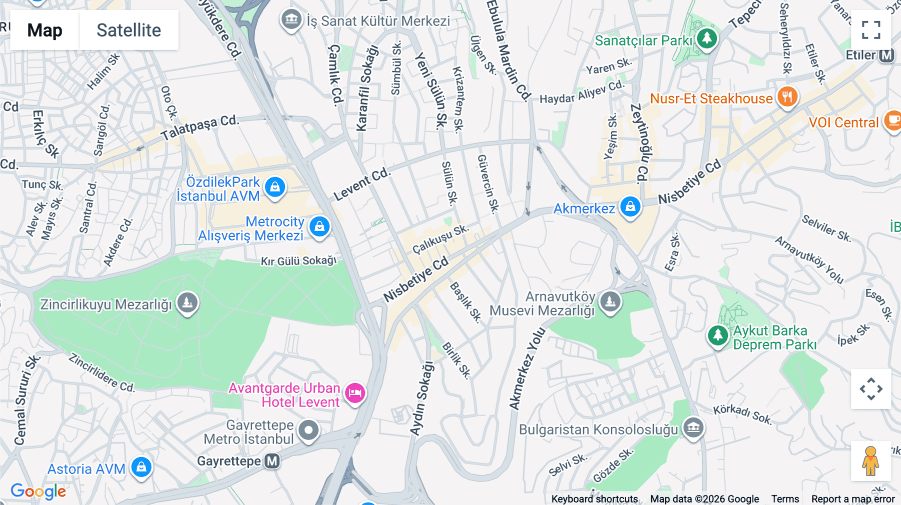 Click for interative map of Nisbetiye, Nisbetiye Cd No: 24, 34340 Beşiktaş/İstanbul, Türkiye, Istanbul