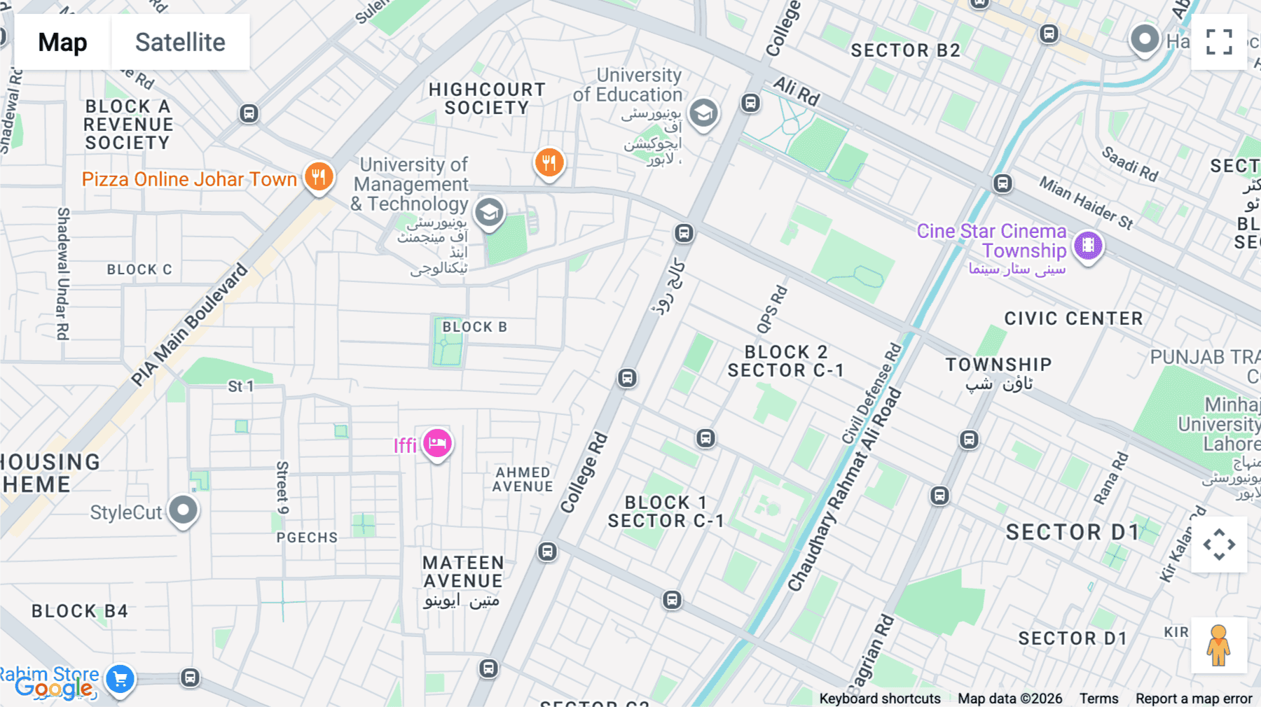 Click for interative map of Building No. 22, Block-2 College Road, C-1 Ahmed Avenue, Lahore, 54770, Pakistan, Lahore