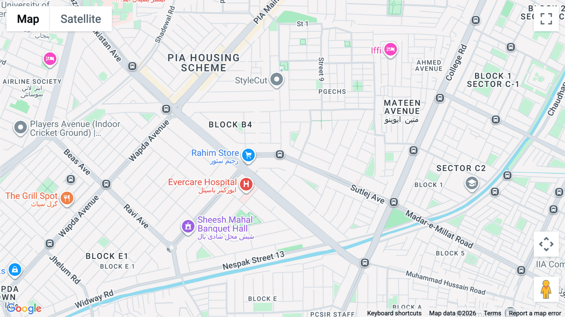 Click for interative map of 89, Gate C2, near Wapda Town, Punjab Housing Society, Lahore