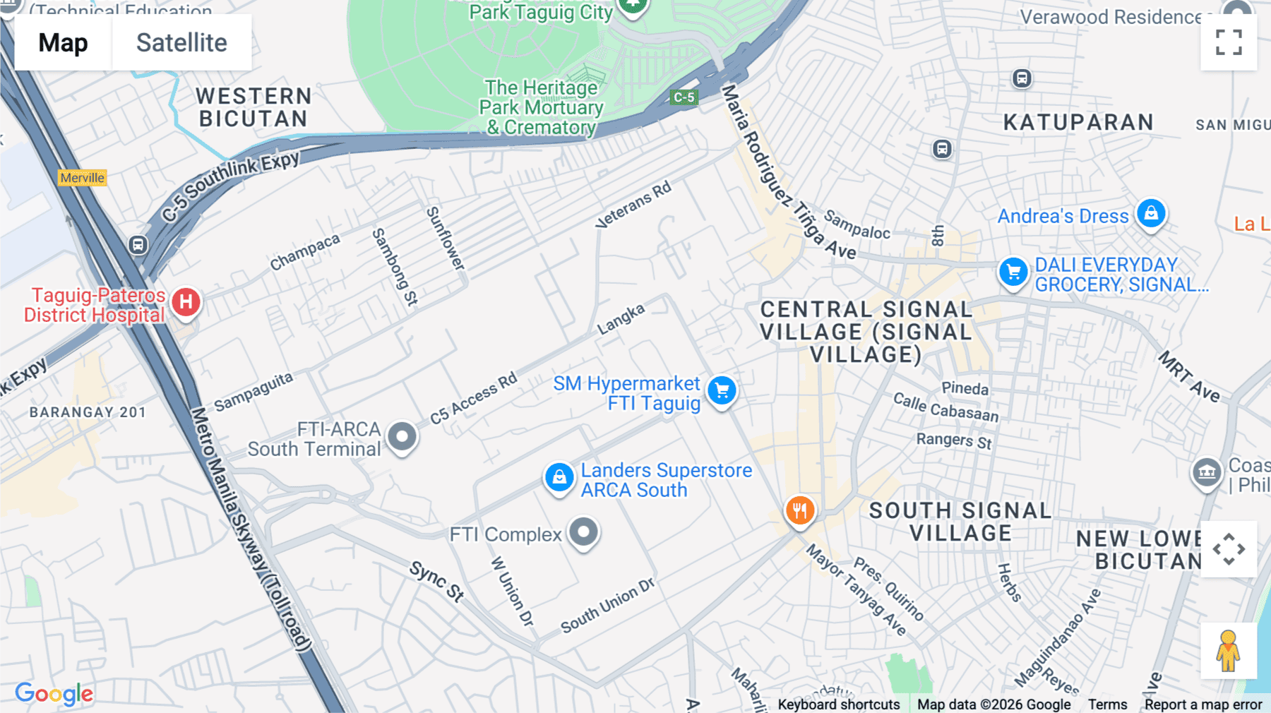 Click for interative map of Savya Financial Center, Pulse Street, Corner Anchor Street, Corner Tandam Road, Acra South, Taguig