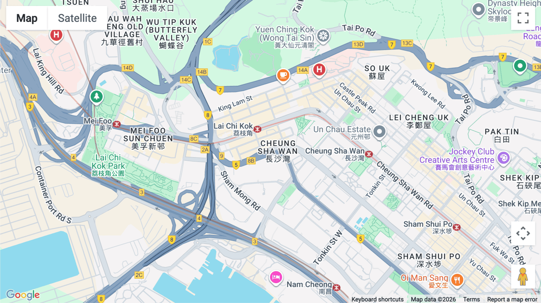 Click for interative map of Flat B&C, 11/F, Tai Cheong Fty Bldg, Cheung Sha Wan, Hong Kong