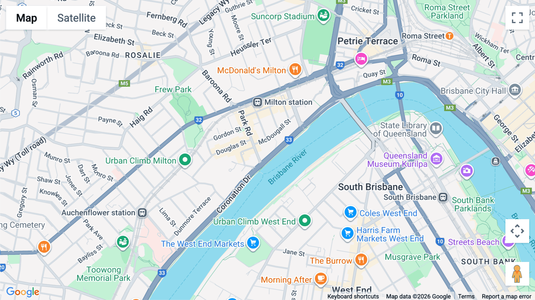 Click for interative map of 52 McDougall Street, Level 2, Milton, Brisbane
