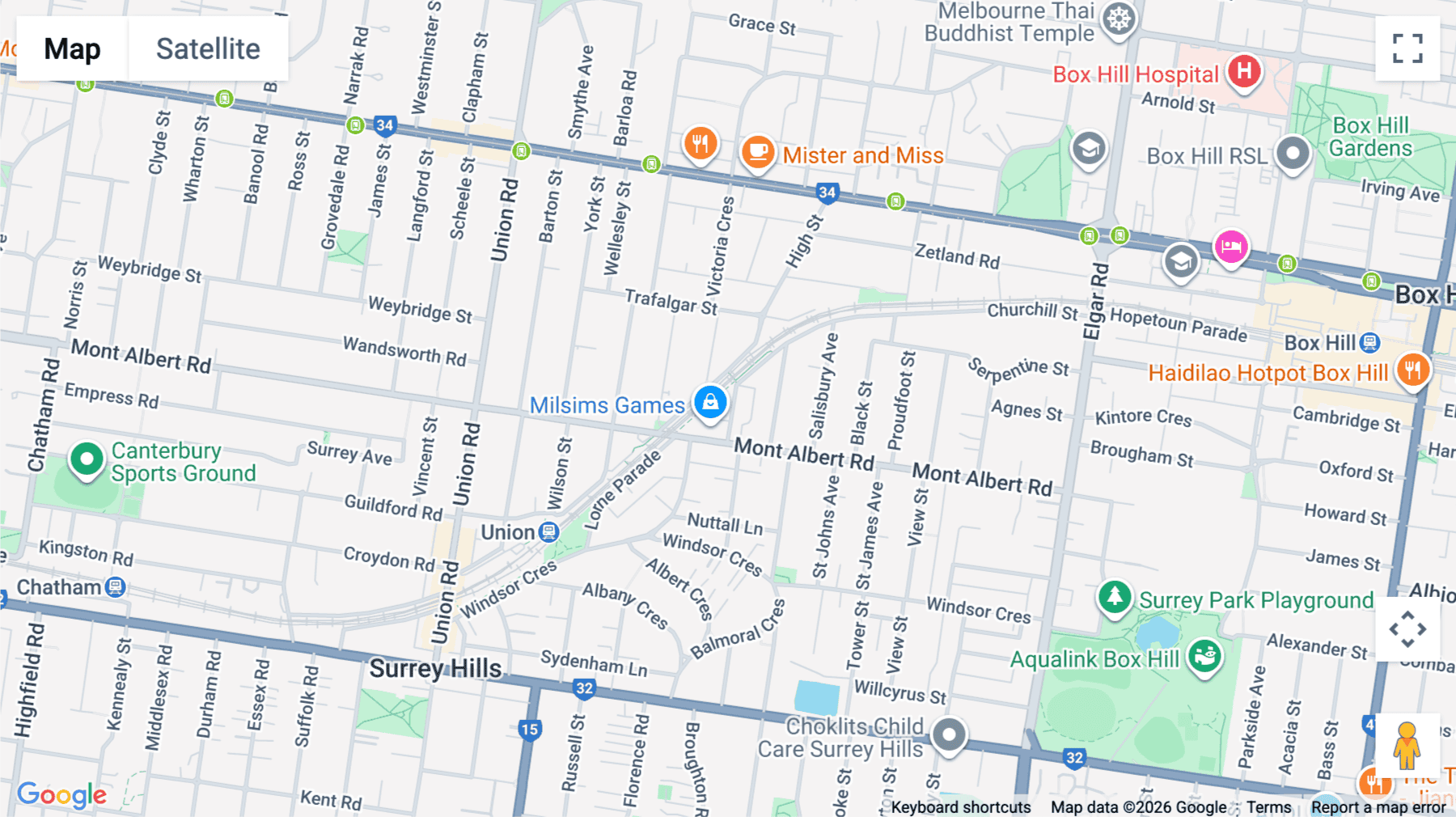 Click for interative map of 3 Hamilton Street, Melbourne