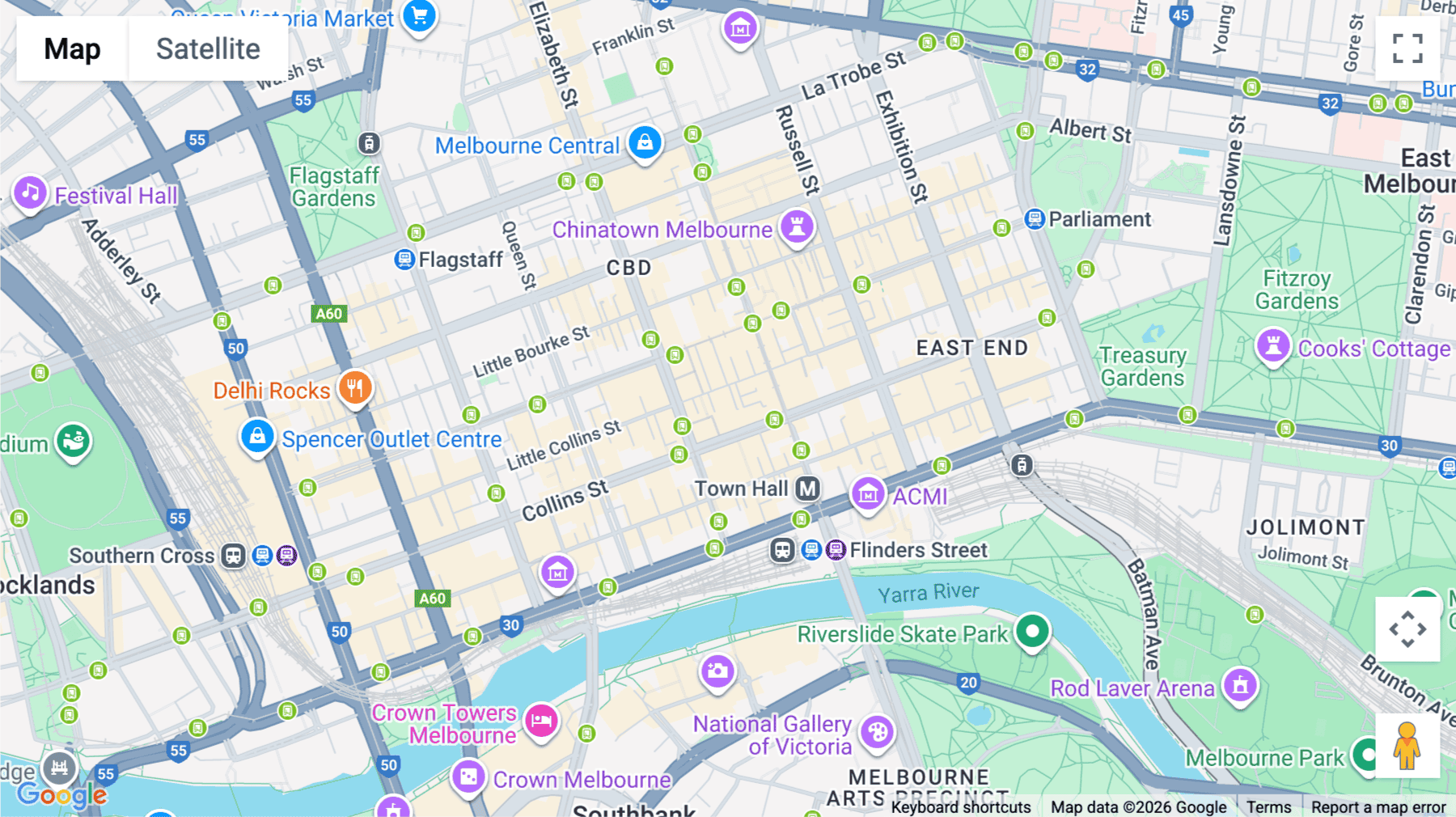 Click for interative map of 260, Collins Street, Melbourne