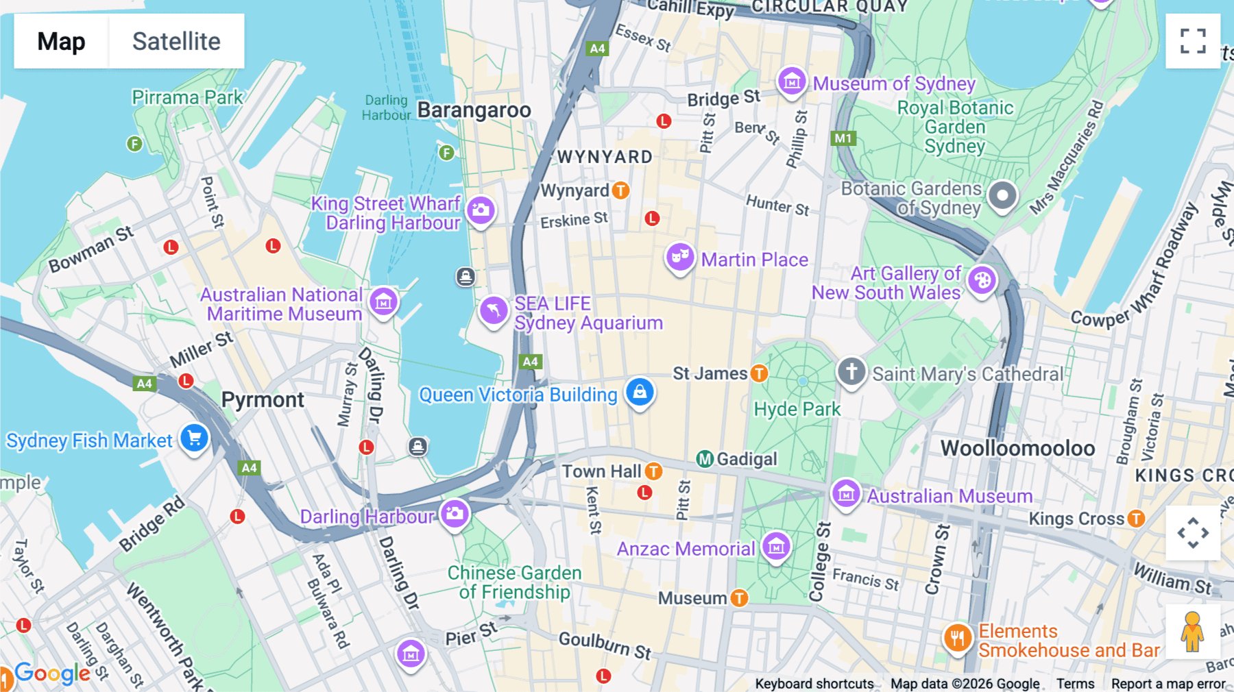 Click for interative map of 99, York Street, Sydney