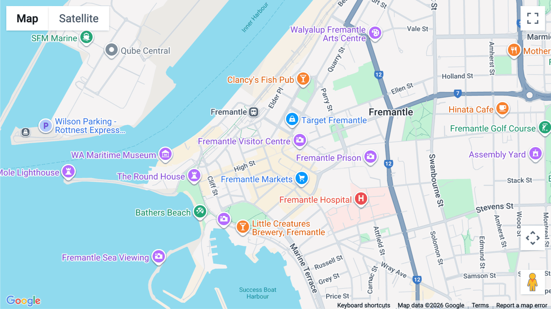 Click for interative map of Level 1, 135 High Street, Fremantle