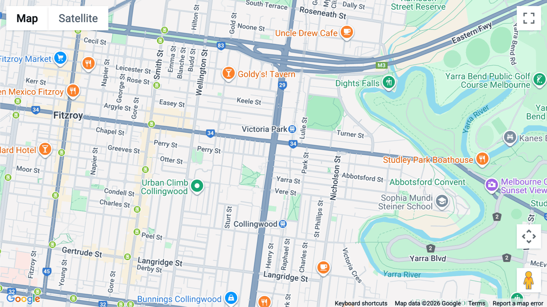 Click for interative map of 222 Hoddle Street, Melbourne