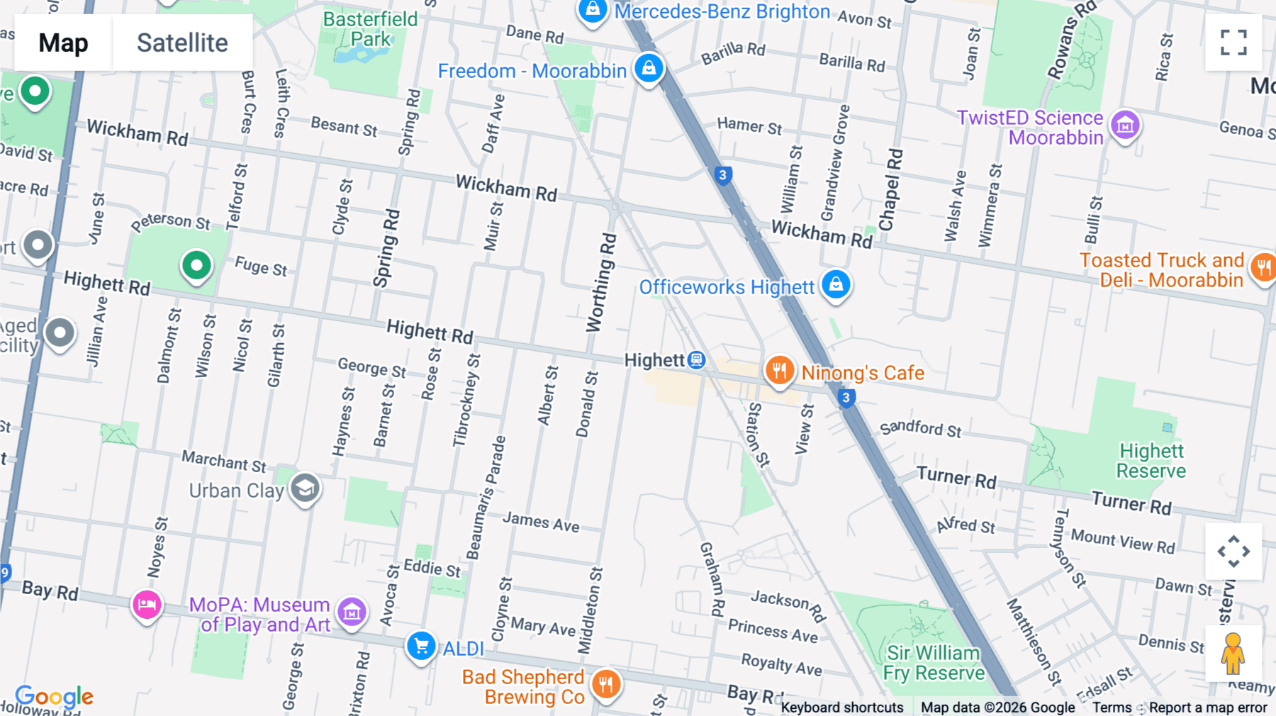 Click for interative map of 483, Highett Road, Melbourne
