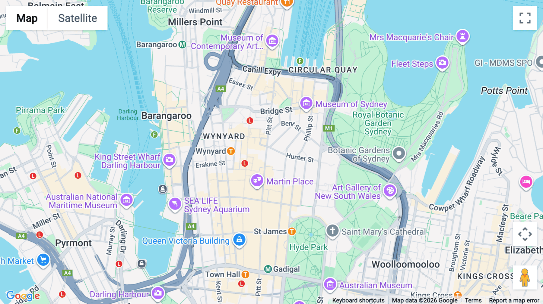 Click for interative map of L12, 68, Pitt Street, Sydney