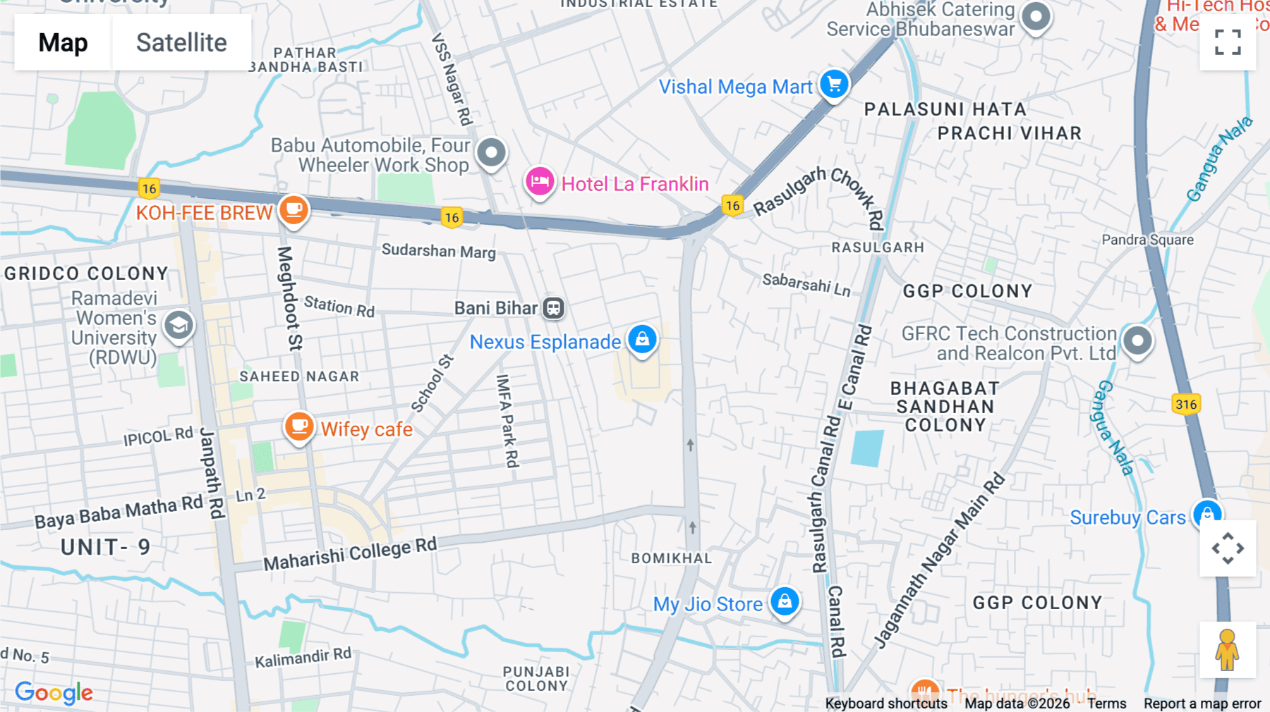 Click for interative map of Room no.-618, Floor, 6, Esplanade One Ln, Rasulgarh, Bhubaneswar