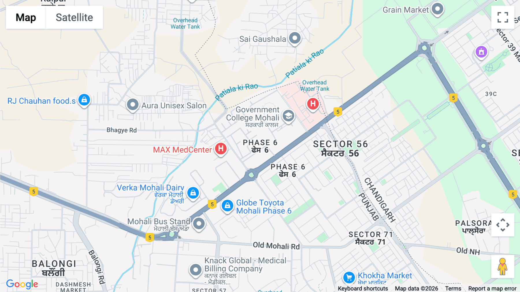 Click for interative map of SCO 32, Adjacent HDFC Bank, Sector 56, Phase 6, Mohali