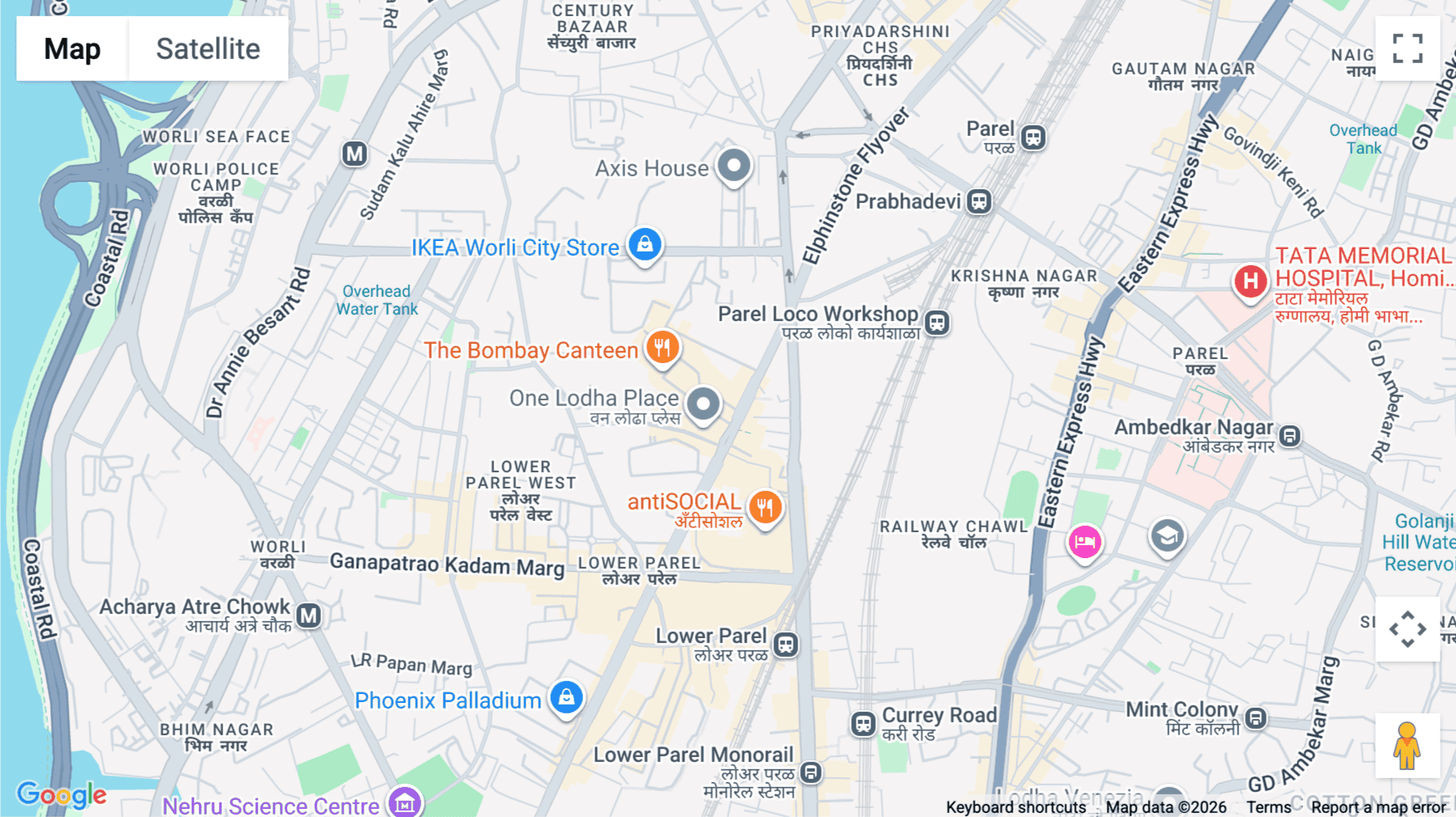 Click for interative map of Senapati Bapat Marg, Brady Glady’s Plaza, 1st Floor, 1/447, Senapati Bapat Marg, Lower Parel,  Mumbai - 400013, Mumbai