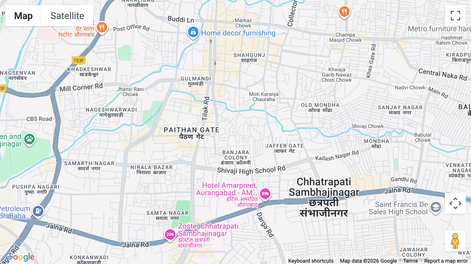 Click for interative map of Satish Motors (P) Ltd, Adalat Road (opposite District Court), Chintamani Colony, Aurangabad