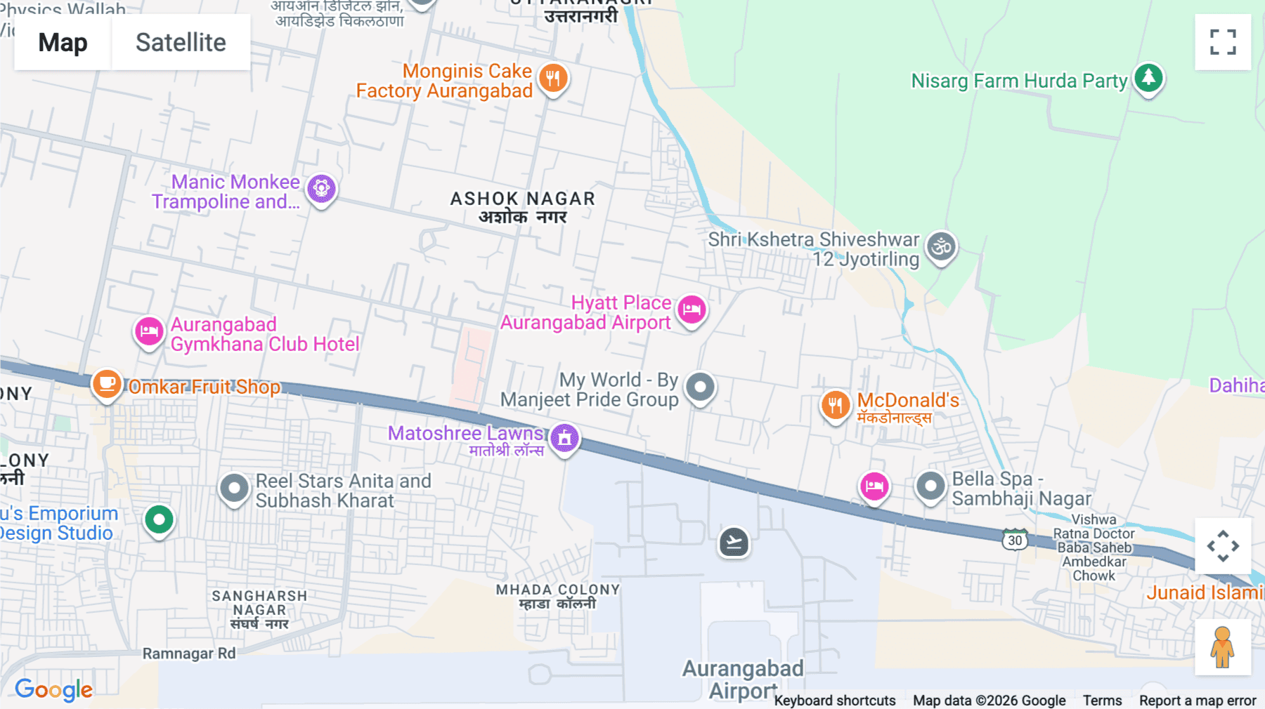 Click for interative map of Khinvasara Headquarters, Plot No. 16, MIDC Chikalthana, (opposite Airport), Aurangabad