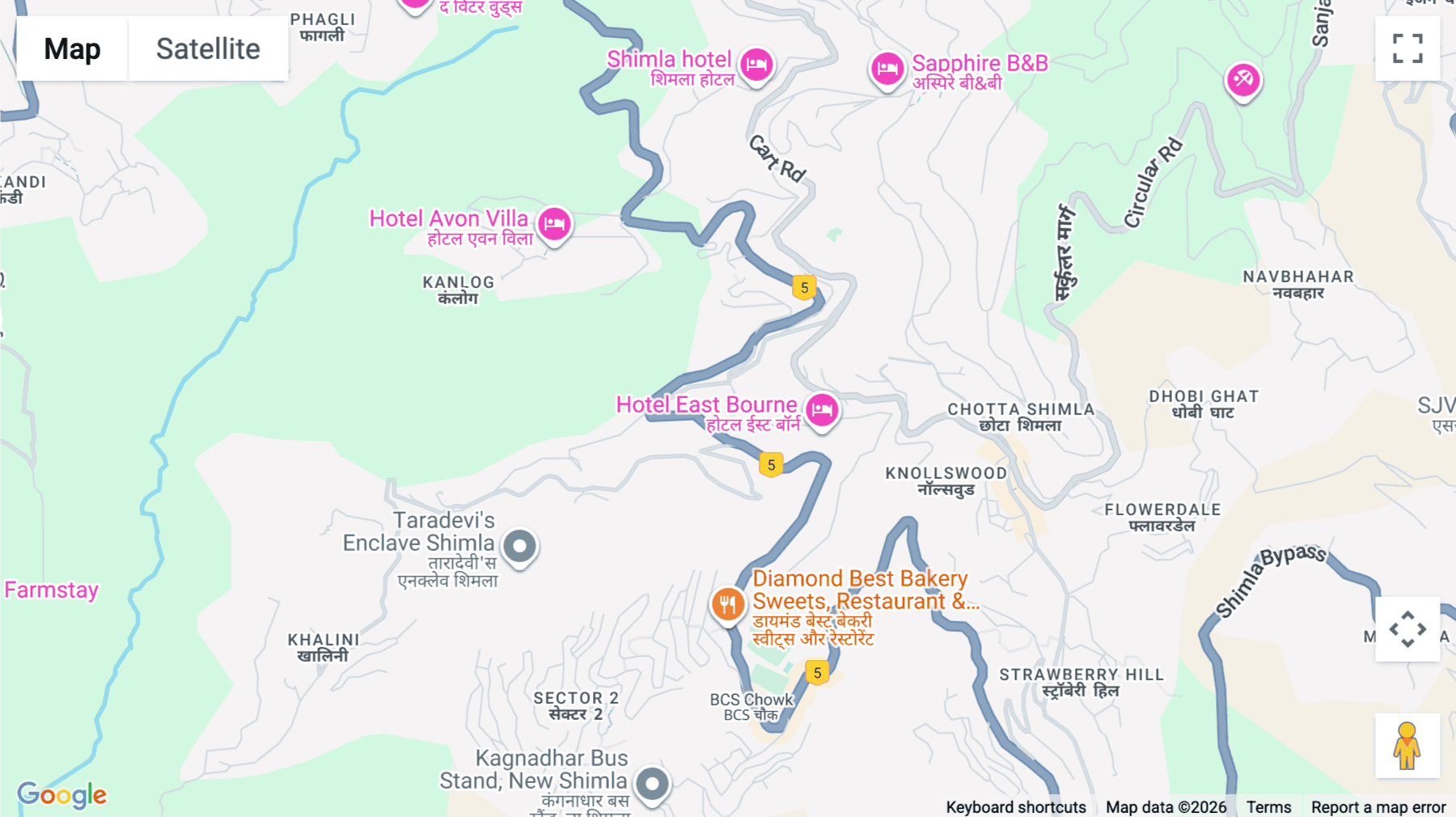 Click for interative map of 1st floor, Chauhan Niwas, Khalini, Near Khalini Market, Shimla