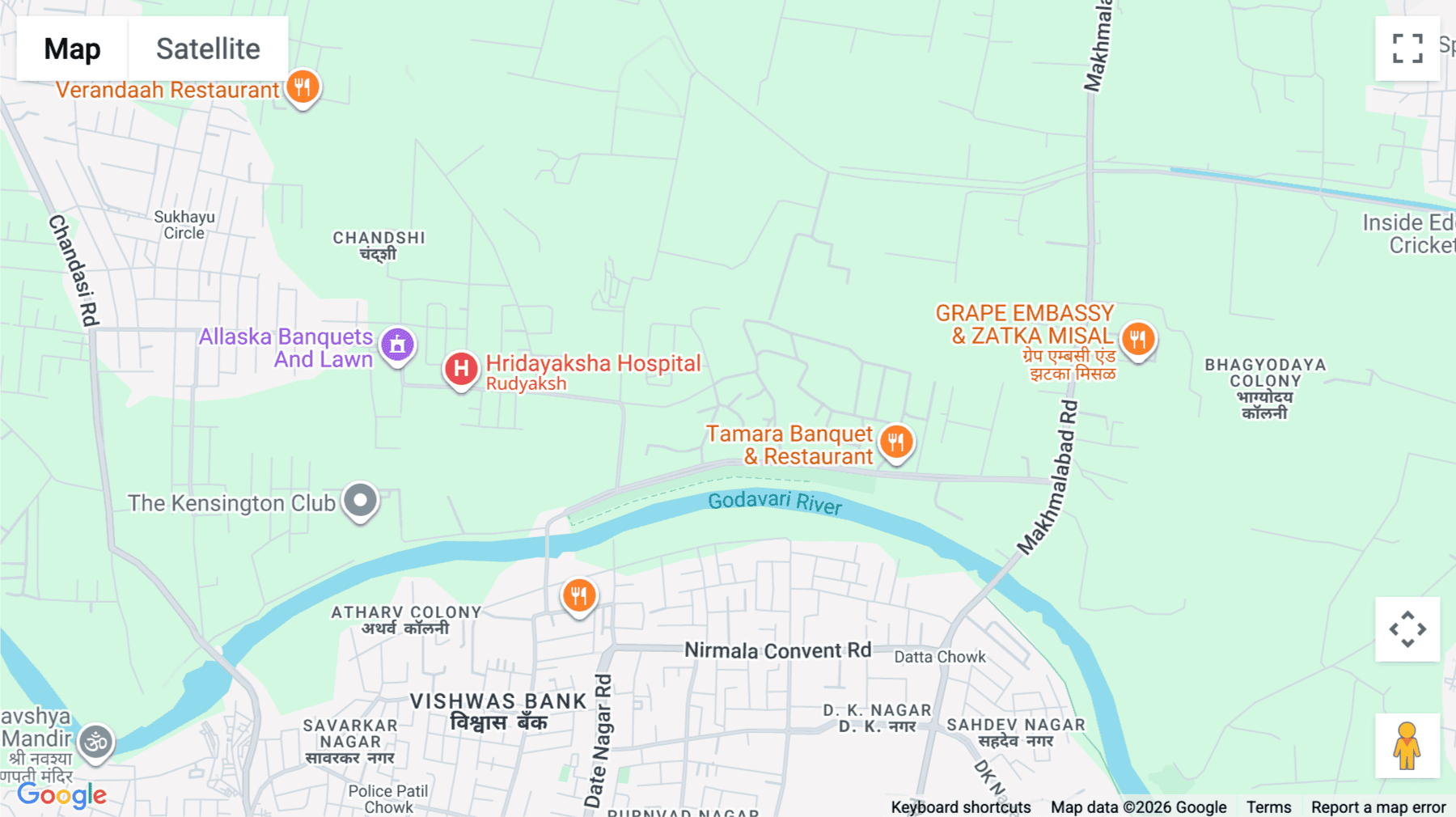 Click for interative map of Viridian Vallis, Savarkarnagar Extn, Bapu Bridge, Pulsation, Nashik