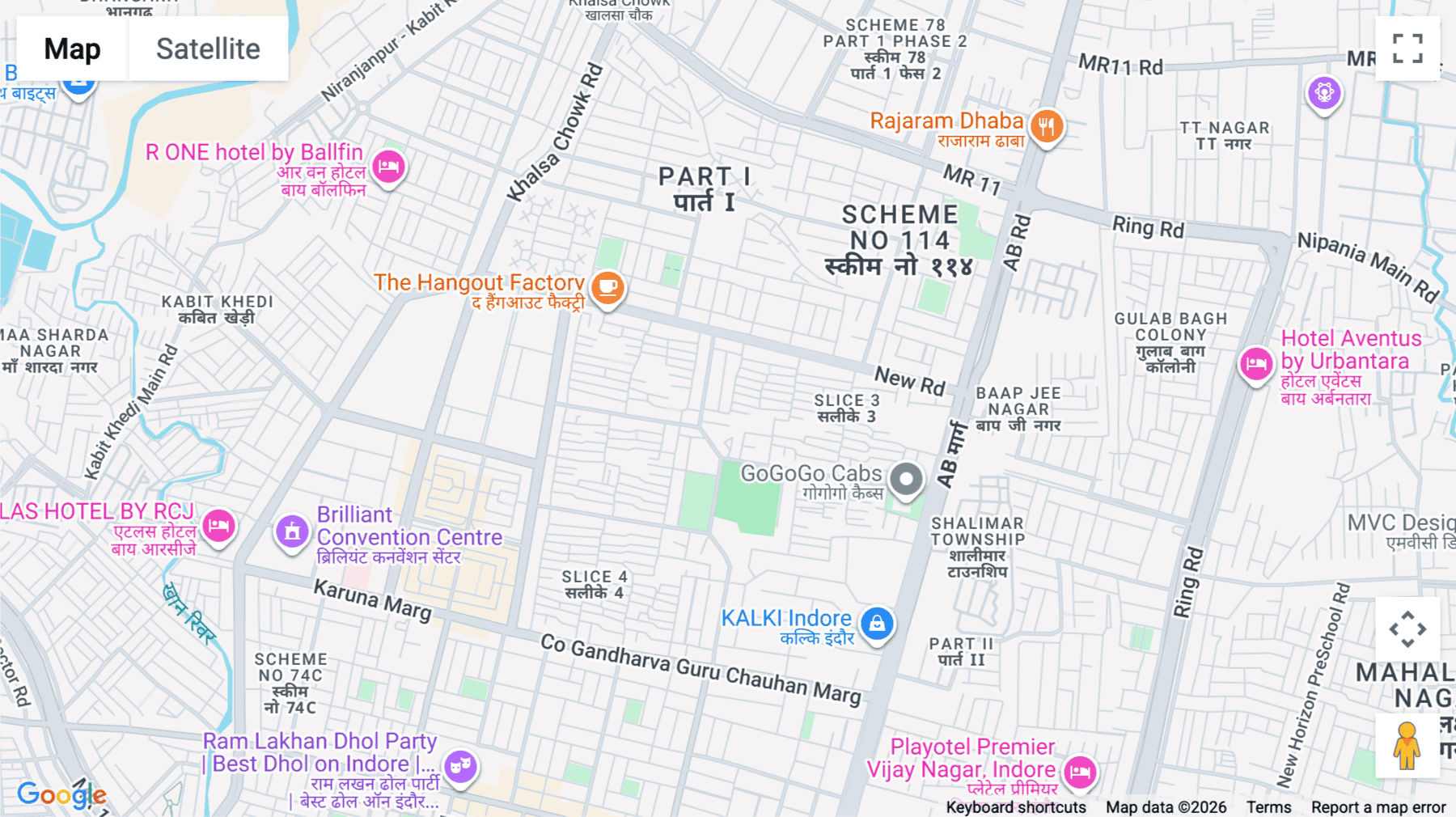 Click for interative map of Scheme No 78, III, Indore
