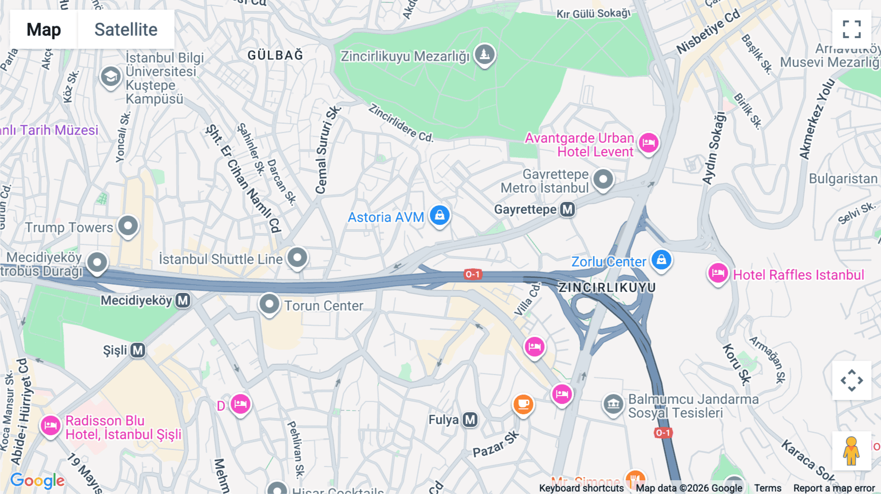 Click for interative map of Büyükdere Caddesi no 127 Astoria İş Merkezi, A Kule Kat : 8 Esentepe Şişli, Istanbul