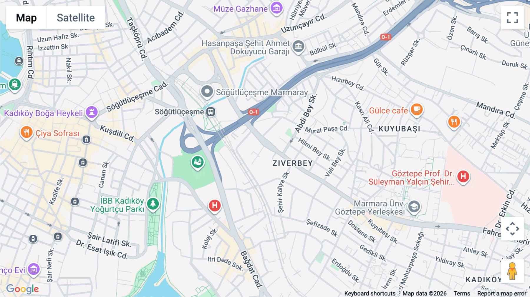 Click for interative map of Ic Kapi No: 71 Kadikoy, Zuhtupasa Mah. Fahrettin Kerim Gokay Cad No: 40, Istanbul