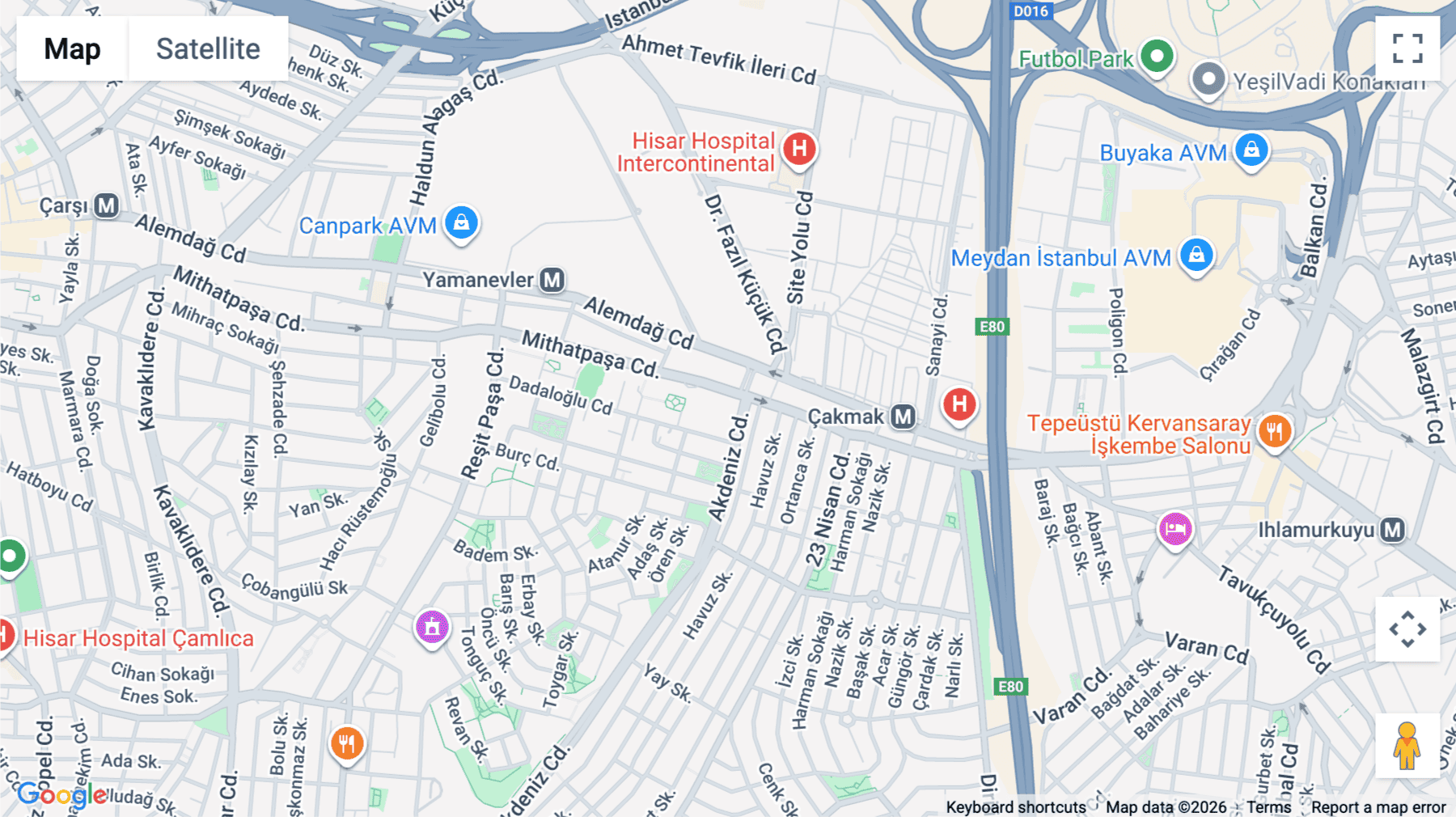 Click for interative map of Atakent Mah. Mithatpaşa Cd. No: 116 Çağla Plaza, Kat: 2 Ümraniye, Istanbul