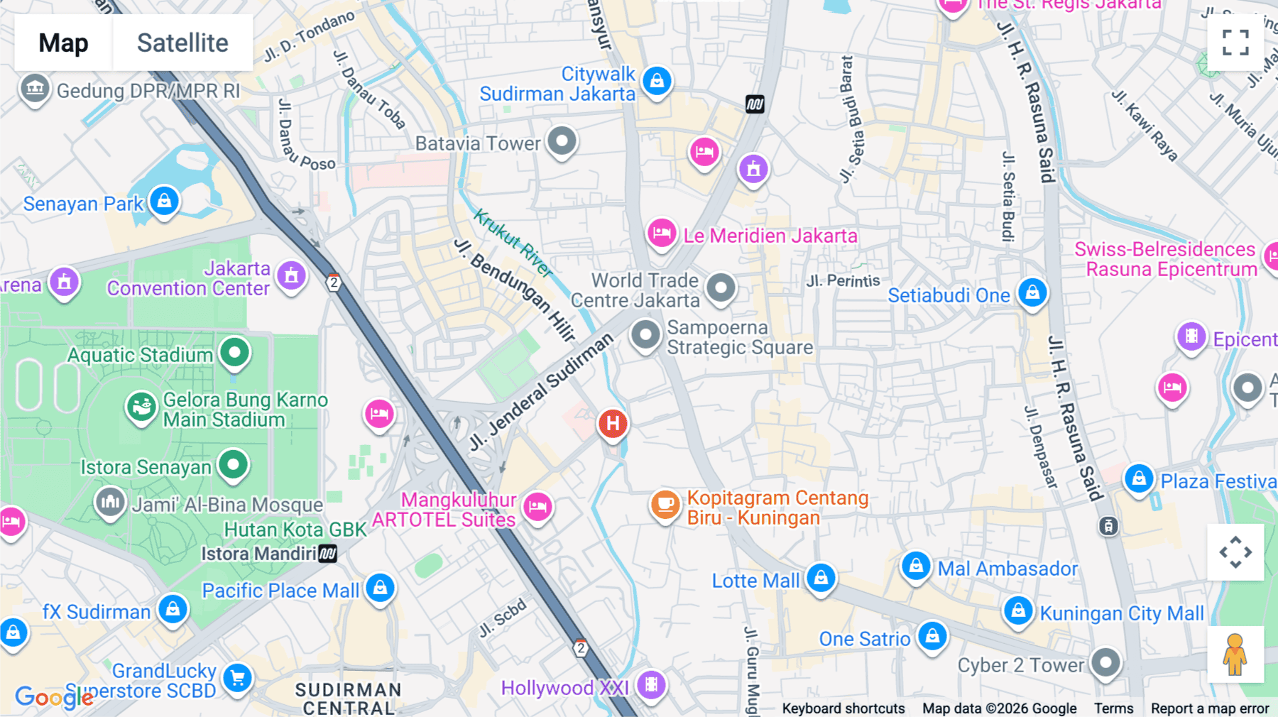 Click for interative map of Jalan Jendral Sudirman Kav. 45-46, Karet Semanggi, Setiabudi, Jakarta