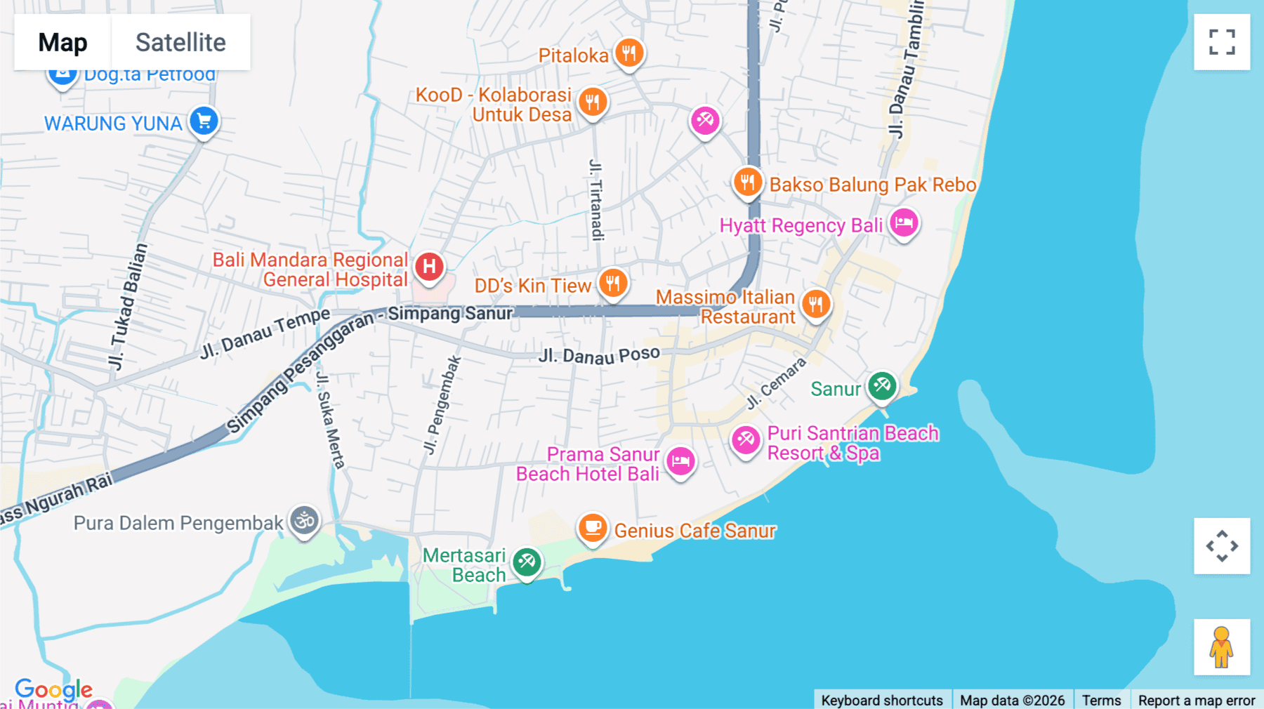 Click for interative map of 66, Jalan Danau Poso, Denpasar