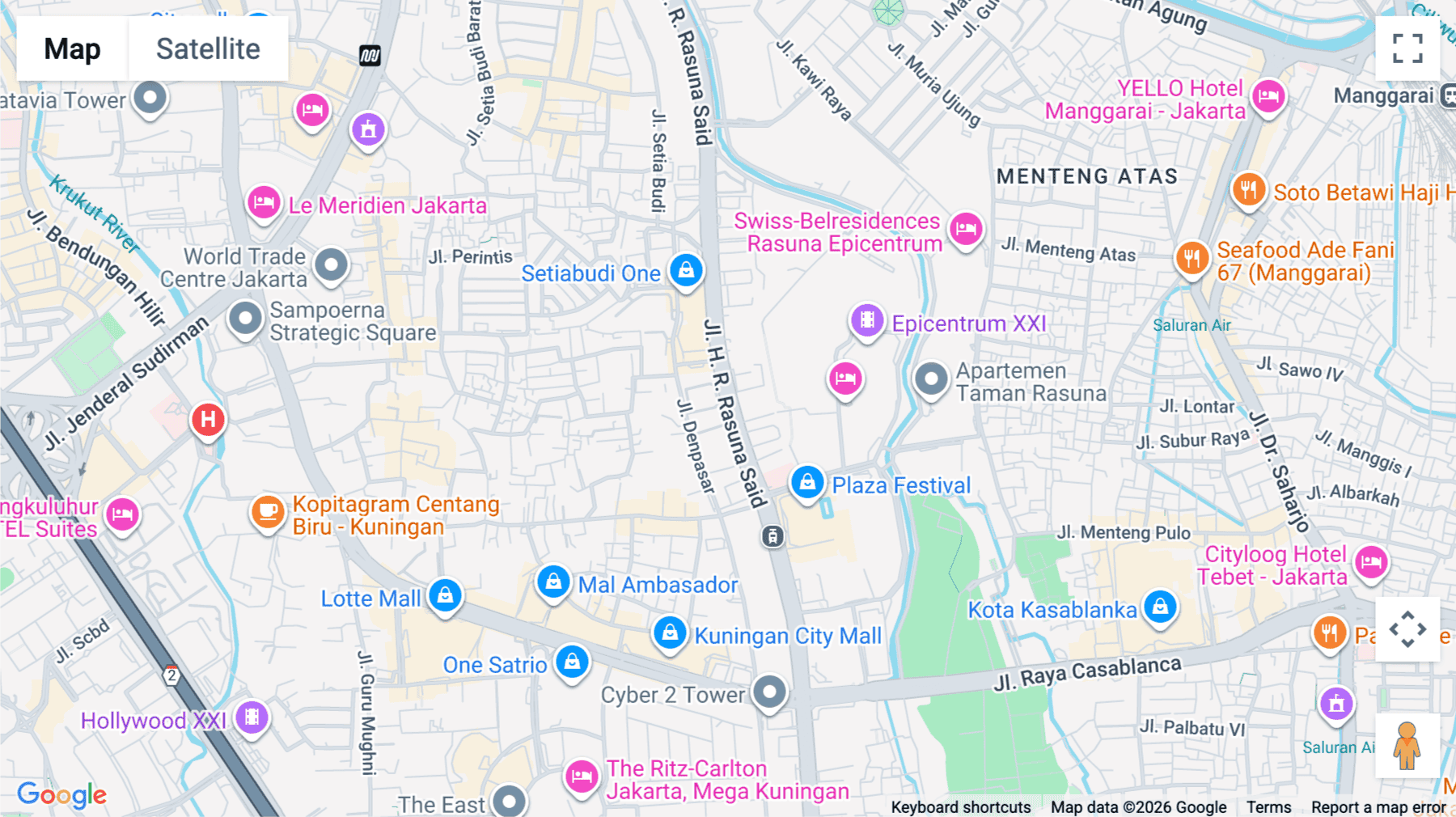 Click for interative map of Jl HR Rasuna Said Kav. x-7 No. 6. Karet Kuningan Setiabudi, Jakarta