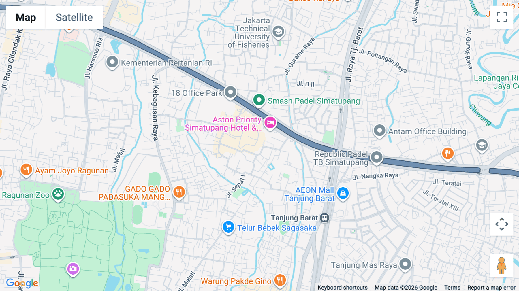Click for interative map of 20th Floor, GKM Green Tower, Jalan TB Simatupang, Kavling 89G, RT.10/RW.2, Kebagusan, Pasar Minggu, Jakarta