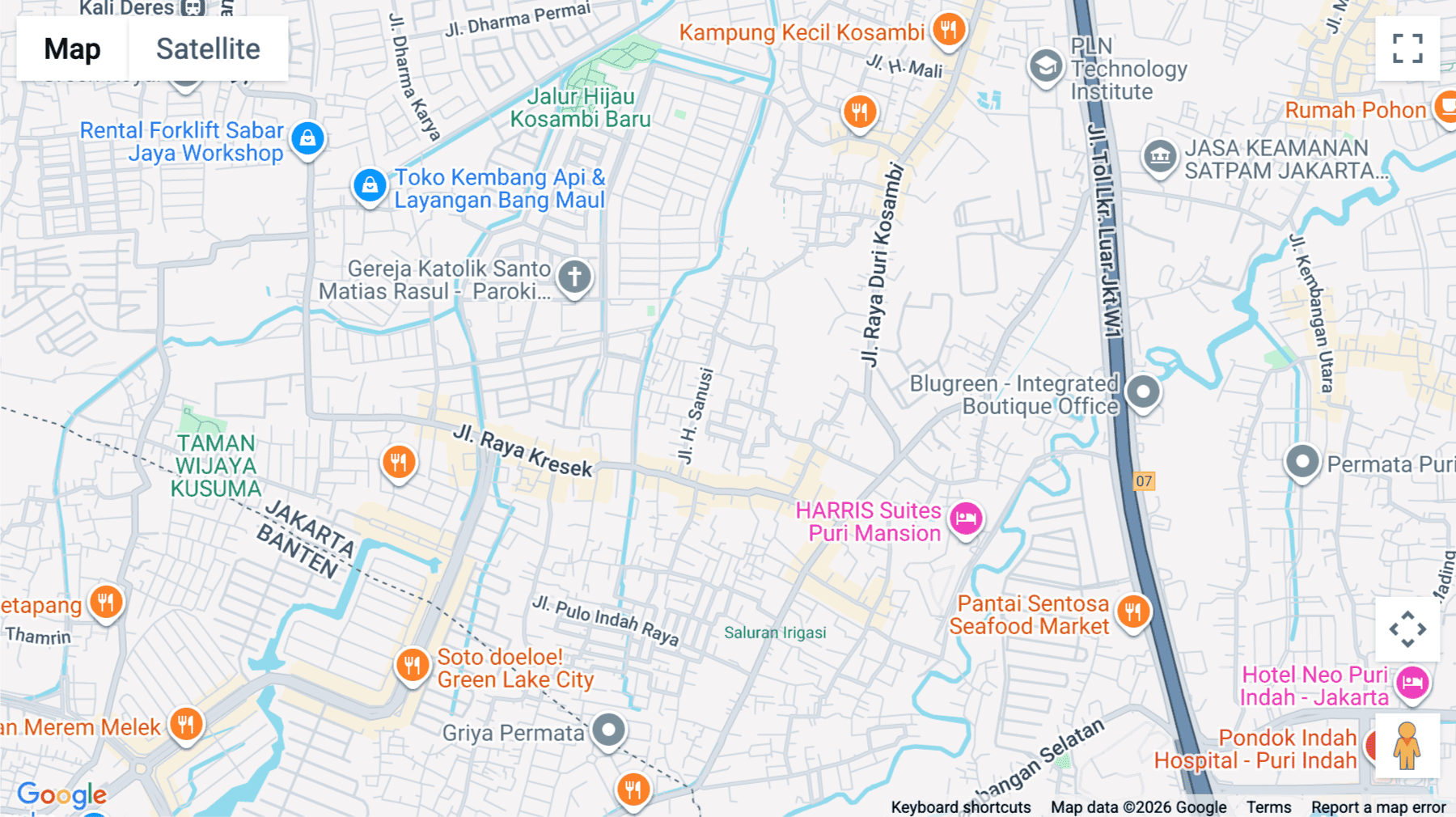 Click for interative map of Total Building, Jalan Letjend S. Parman Kavling 106-A, Tomang, Grogol Petamburan, Jakarta