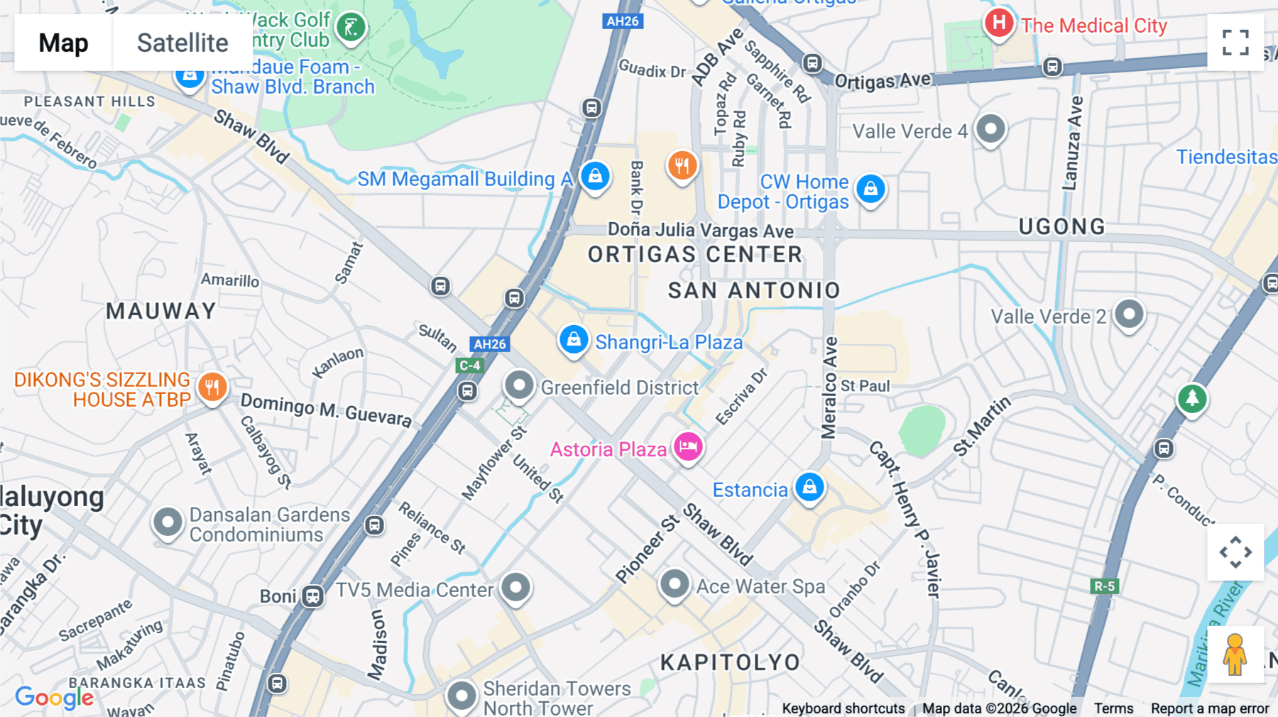 Click for interative map of Lourdes Drive, Ortigas Center, Mandaluyong