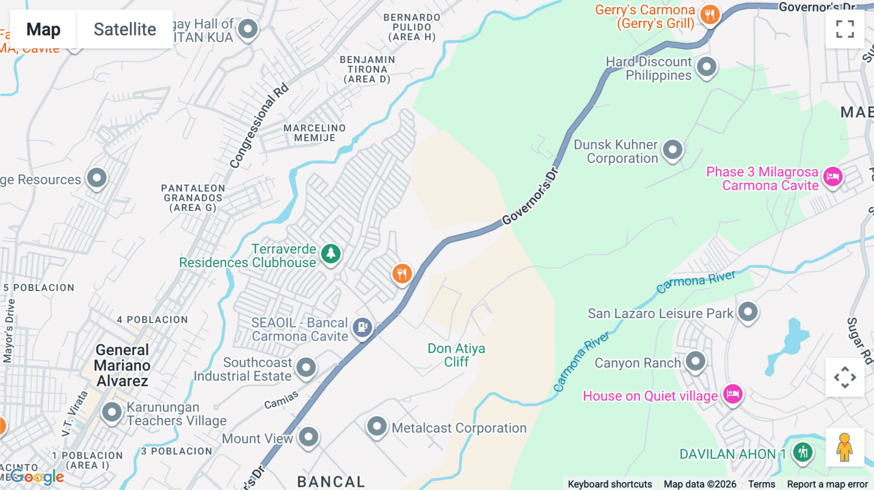 Click for interative map of 2F, First Global Technopark, Mabuhay, Barangay Ulong Tubig, Governor’s Drive, Carmona