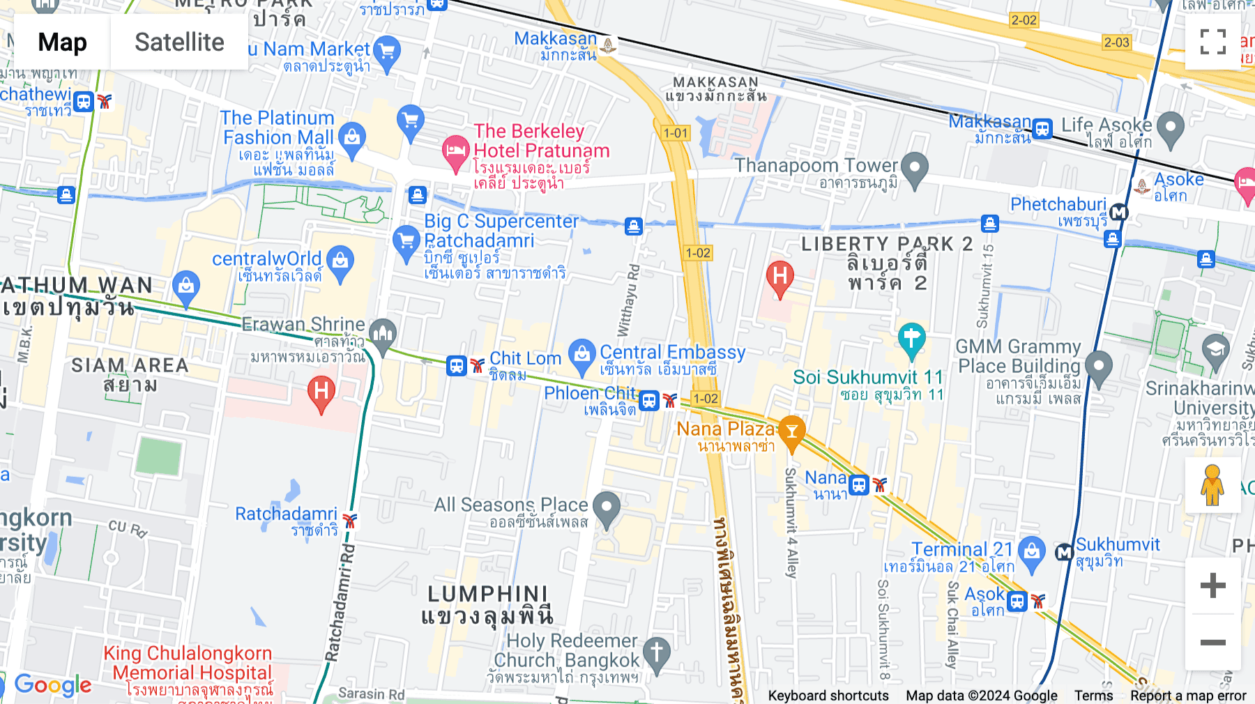 Click for interative map of 23/F Athenee Tower, 63 Wireless Road, Lumpini, Pathumwan, Bangkok