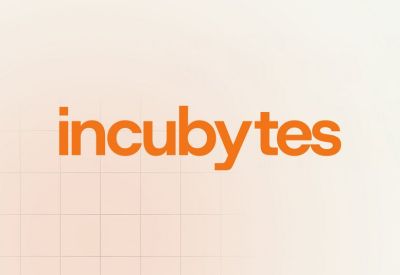 Orange incubytes logo on a grid background.