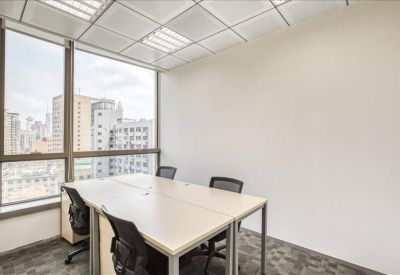 Private four-person office suite featuring natural light and city views.