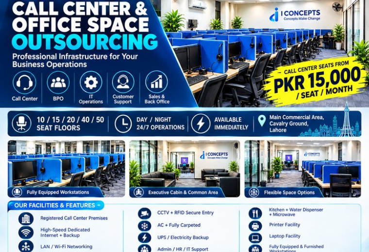 I Concepts Call Center, 3rd Floor, 40-Main, Cavalry Ground, Lahore