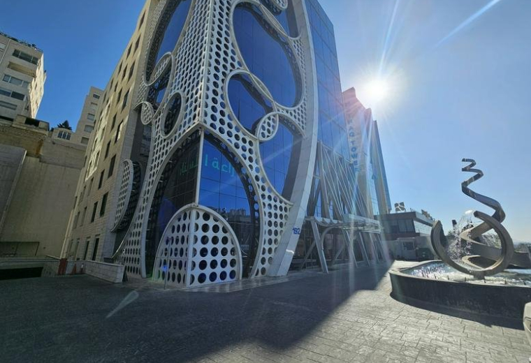 Exterior view of the uniquely patterned glass building at Princess Basmah Street 204.