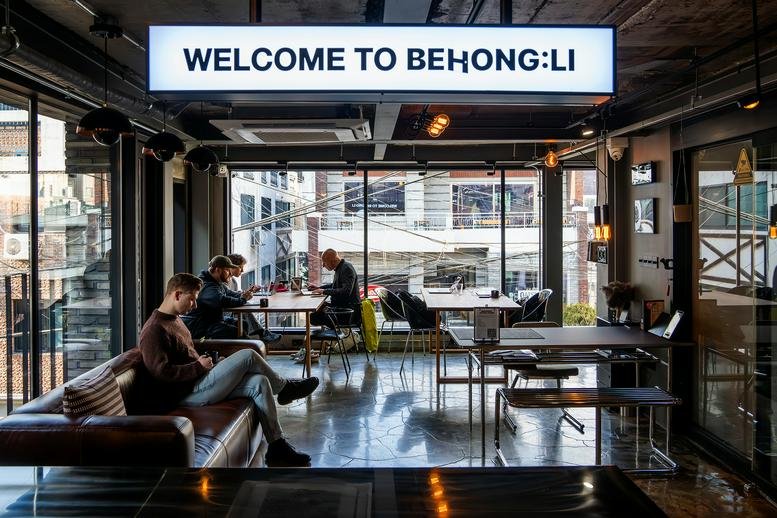 Spacious coworking lounge at Seongmisan-ro 29-gil 29-9, Mapo-gu, 1-2F, Seoul with diverse seating and natural light.