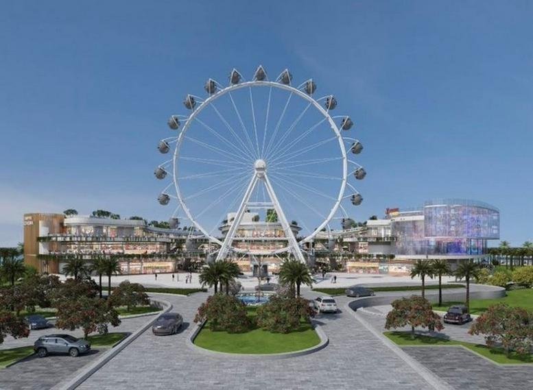 Exterior view of the Ferris wheel and retail complex at Saudi Arabia ,Eastern Province, Al Corniche.
