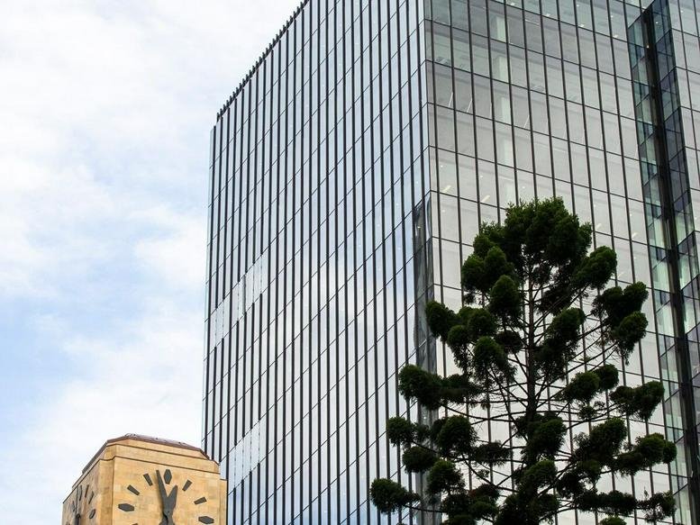 Exterior view of the glass-facade tower at Brookfield Place, Levels 11 & 12, 10 Carrington Street.