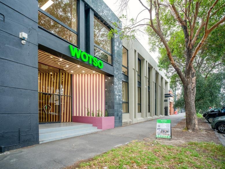 Exterior view of the modern charcoal and glass building at 171-183, Ferrars Street, Melbourne, Victoria.
