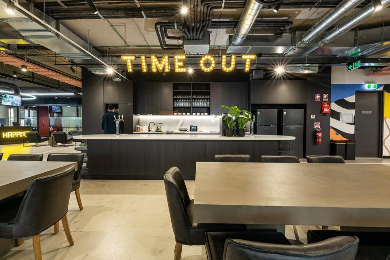 Spacious communal kitchen and breakout area at 21, William Street, Balaclava, Melbourne, Victoria.